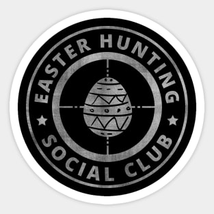 Easter Hunting Social Club T-Shirt - Funny Logo Sticker